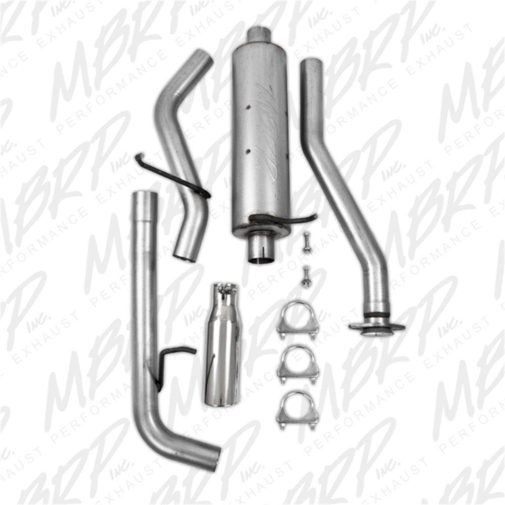 Fits 2004-2006 Chevrolet Colorado 2 1/2in. Cat Back; Single Side; AL - S5046AL - Cat Back Exhaust Car Part People