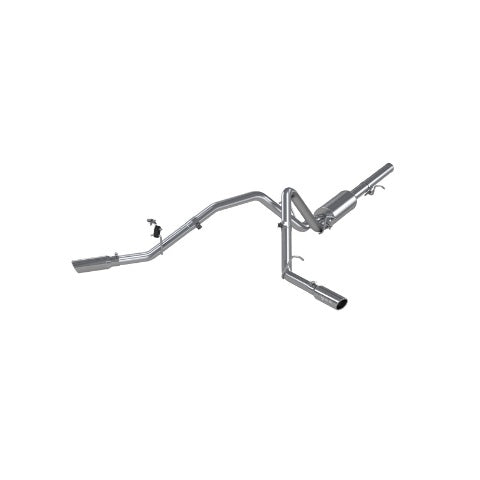 Fits 09-13 Chevrolet Silverado 1500 2 1/2" Cat Back; Dual Split Side; AL-S5056AL