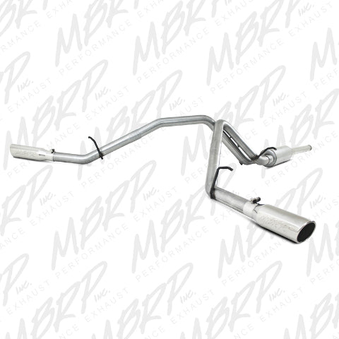 Fits 09-13 Chevrolet Silverado 1500 2 1/2" Cat Back; Dual Split Side; AL-S5056AL