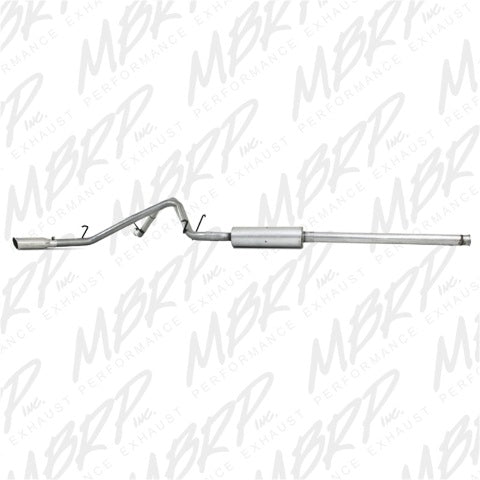 Fits 09-13 Chevrolet Silverado 1500 2 1/2" Cat Back; Dual Split Side; AL-S5056AL