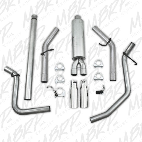 Fits 09-13 Chevrolet Silverado 1500 2 1/2" Cat Back; Dual Split Side; AL-S5056AL