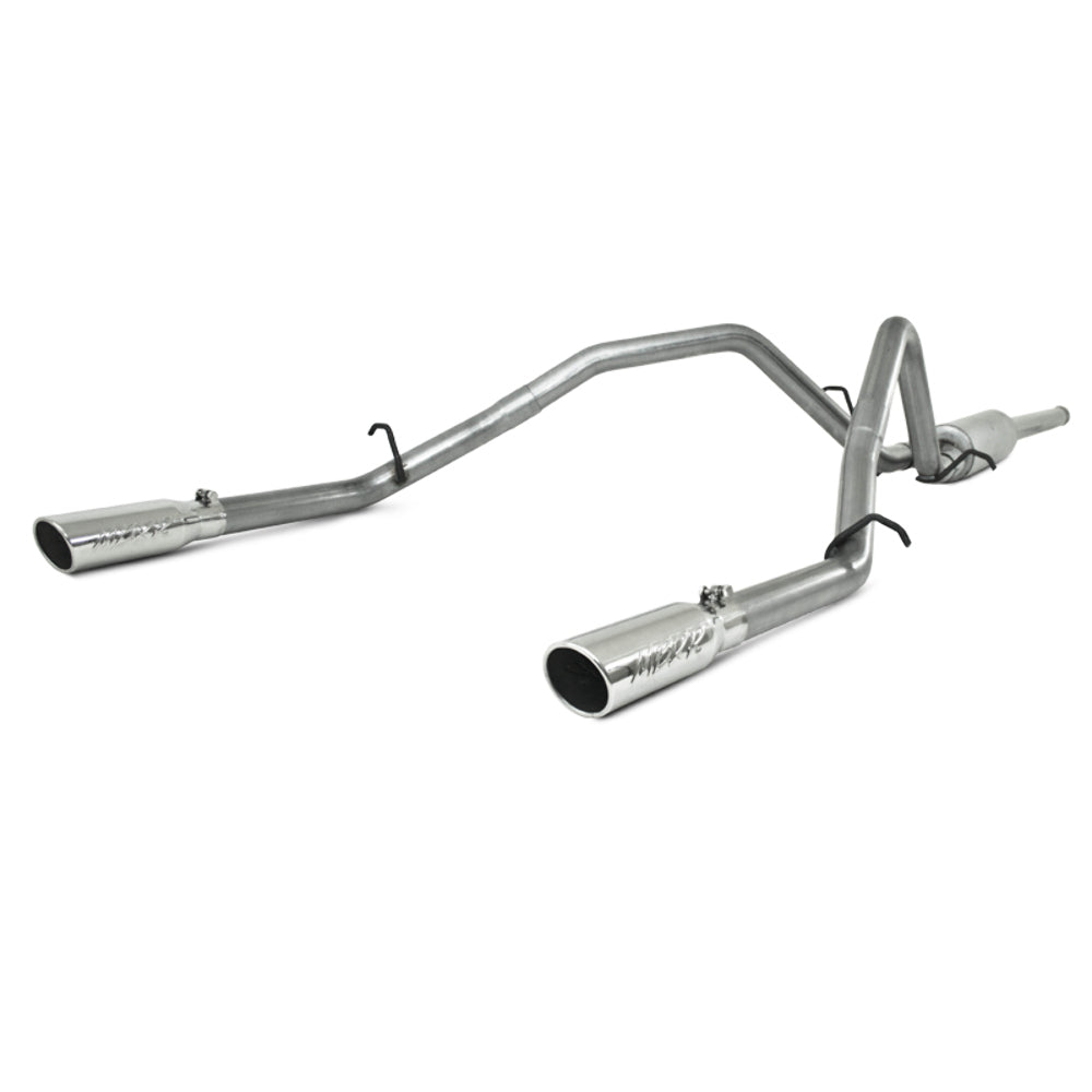 Fits 09-13 Chevrolet Silverado 1500 2 1/2" Cat Back; Dual Split Rear; AL-S5058AL - Cat Back Exhaust Car Part People