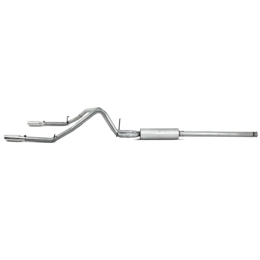 Fits 09-13 Chevrolet Silverado 1500 2 1/2" Cat Back; Dual Split Rear; AL-S5058AL - Cat Back Exhaust Car Part People