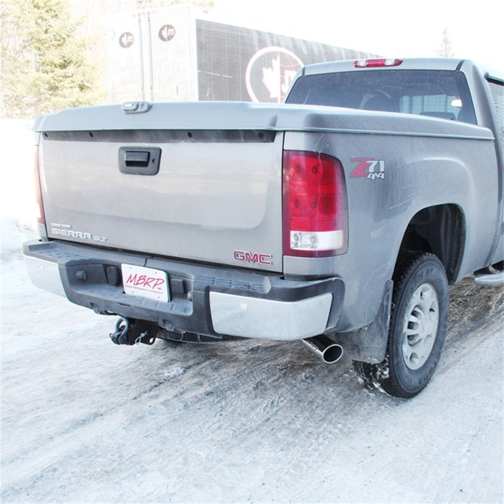 Fits 07-10 Chevrolet Silverado 2500 HD 3 1/2" Cat Back; Single Side; AL-S5078AL - Cat Back Exhaust Car Part People