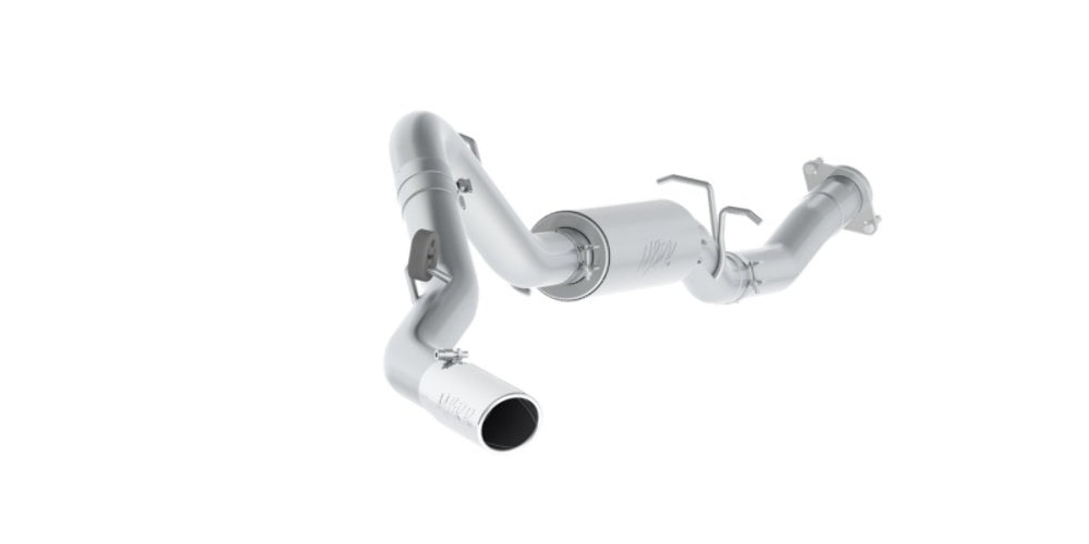 Fits 07-10 Chevrolet Silverado 2500 HD 3 1/2" Cat Back; Single Side; AL-S5078AL - Cat Back Exhaust Car Part People