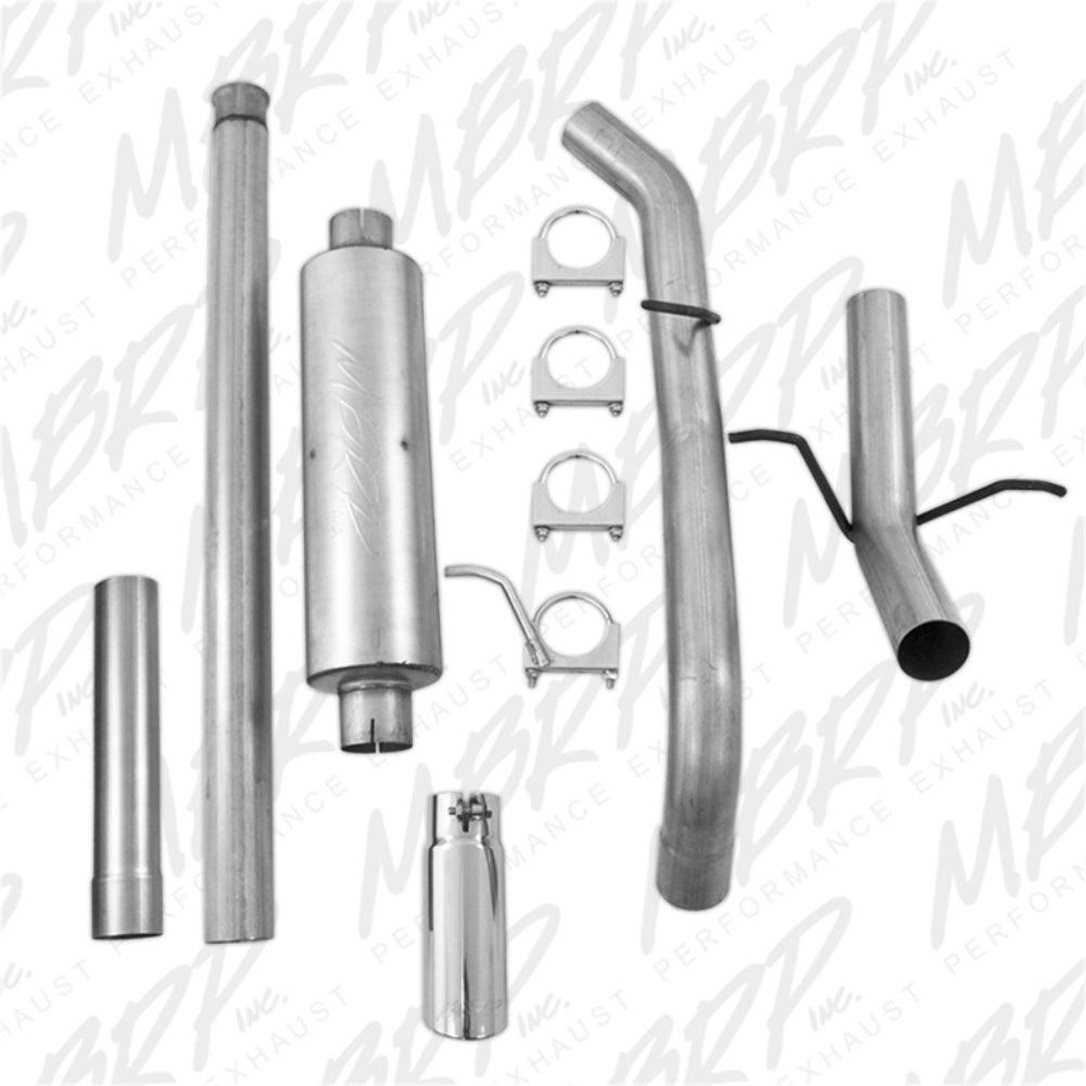 Fits 2014-18 Chevrolet Silverado 1500 3" Cat Back; Single Side Exit; AL-S5080AL - Cat Back Exhaust Car Part People