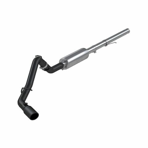 Fits 14-18 Chevrolet Silverado 1500 3" Cat Back Single Side Exit-Black-S5080BLK