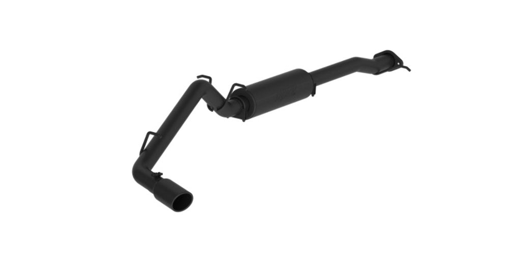 Fits 2016 Chevrolet Colorado 3in. Cat Back; Single Side; Black Coated - S5088BLK - Cat Back Exhaust Car Part People