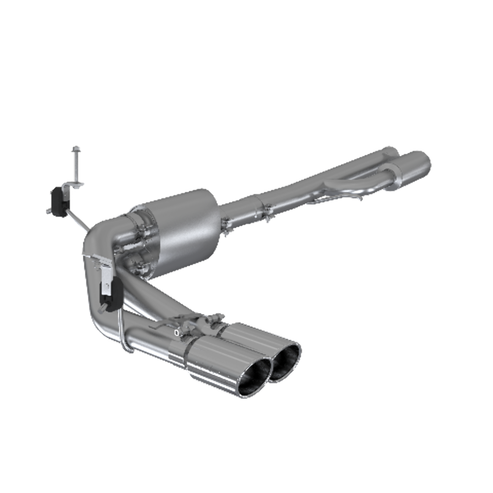 Fits 19-24 Chevrolet Silverado 1500 3" Cat Back Pre-Axle Dual Side Exit-S5092AL - Cat Back Exhaust Car Part People