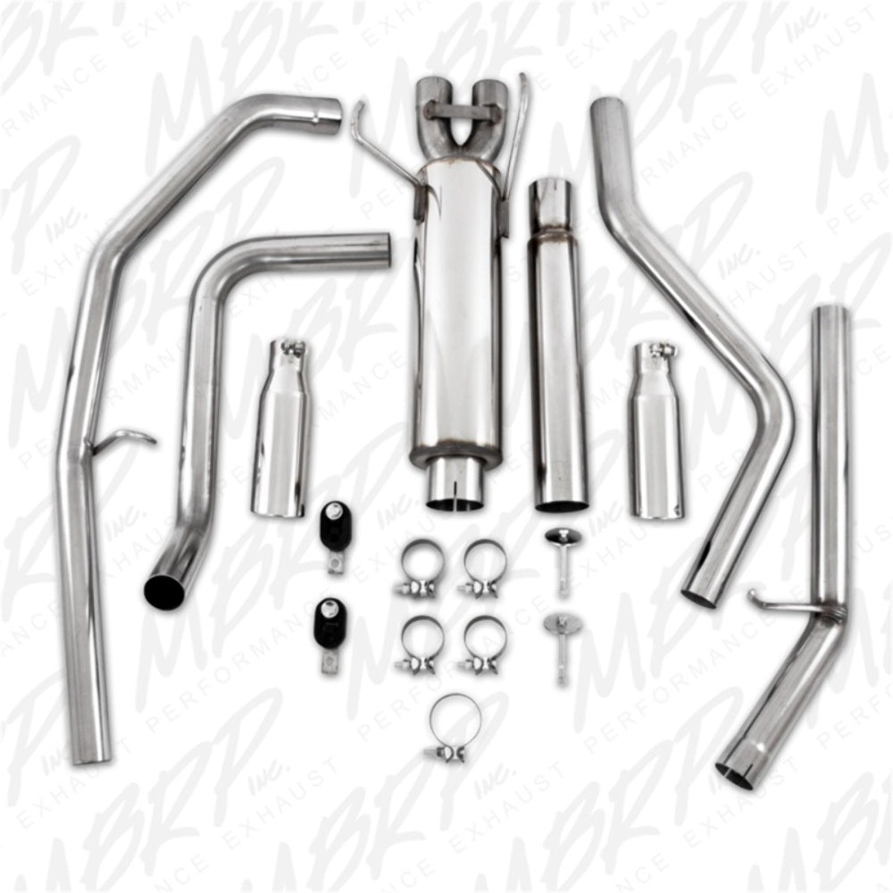 Fits 2003 Dodge Ram 1500 2 1/2in. Cat Back; Dual Split Rear; T409 - S5108409 - Cat Back Exhaust Car Part People