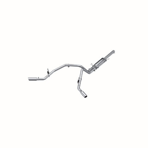 Fits 2004-2005 Dodge Ram 1500 2 1/2in. Cat Back; Dual Split Side; AL - S5114AL