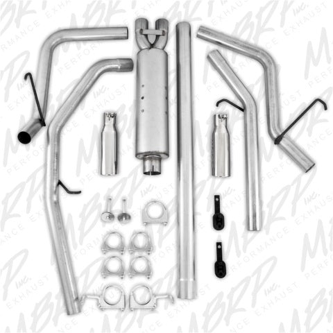 Fits 2007-2008 Dodge Ram 1500 2 1/2in. Cat Back; Dual Split Rear; AL - S5126AL