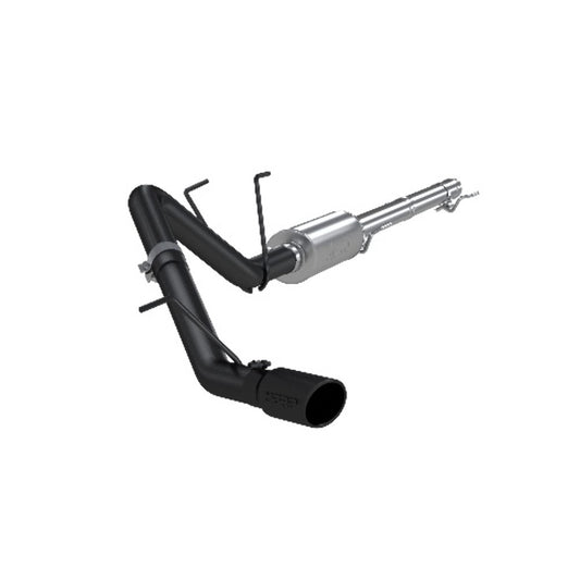 Fits 2009-2010 Dodge Ram 1500 3in. Cat Back; Single Side; Black Coated-S5142BLK - Cat Back Exhaust Car Part People