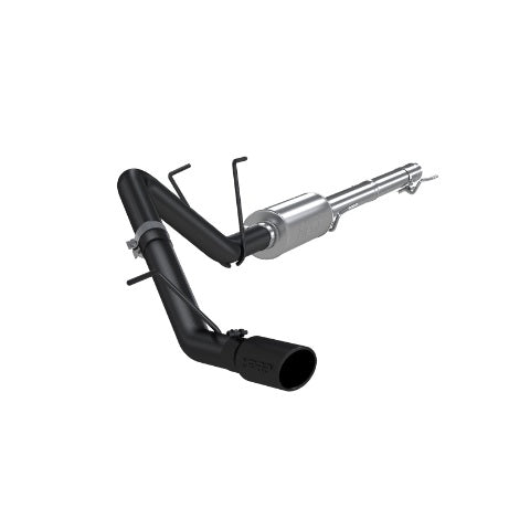 Fits 2009-2010 Dodge Ram 1500 3in. Cat Back; Single Side; Black Coated-S5142BLK