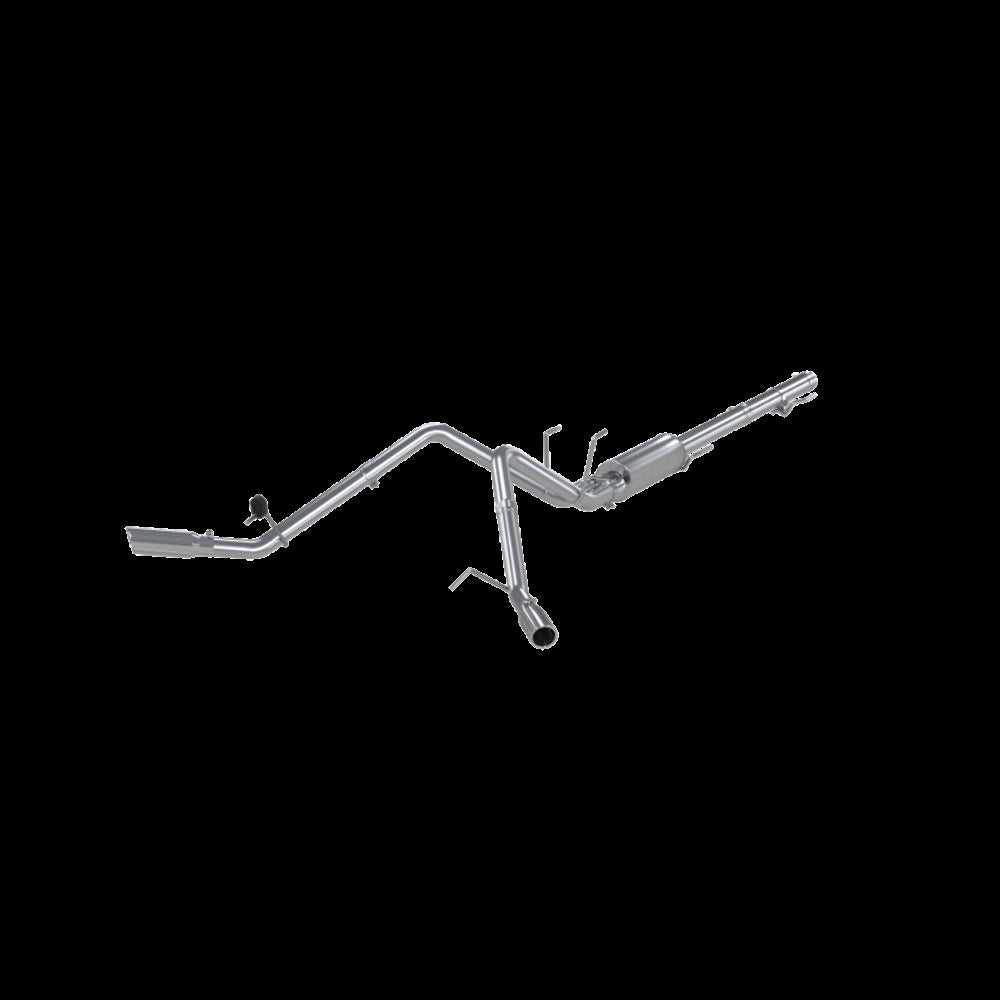 Fits 2009-2010 Dodge Ram 1500 2 1/2in. Cat Back; Dual Split Side; AL - S5144AL - Cat Back Exhaust Car Part People