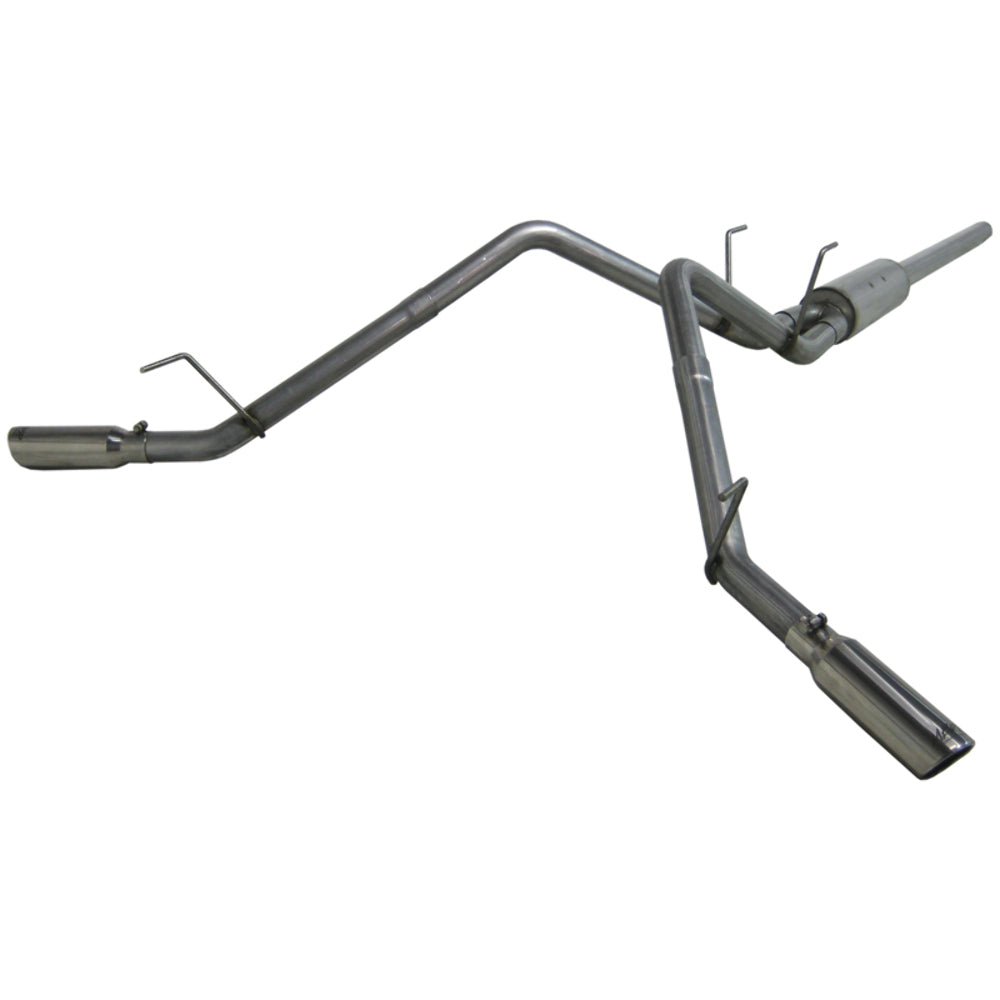 Fits 2009-2010 Dodge Ram 1500 2 1/2in. Cat Back; Dual Split Side; AL - S5144AL - Cat Back Exhaust Car Part People