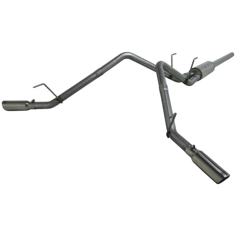 Fits 2009-2010 Dodge Ram 1500 2 1/2in. Cat Back; Dual Split Side; AL - S5144AL