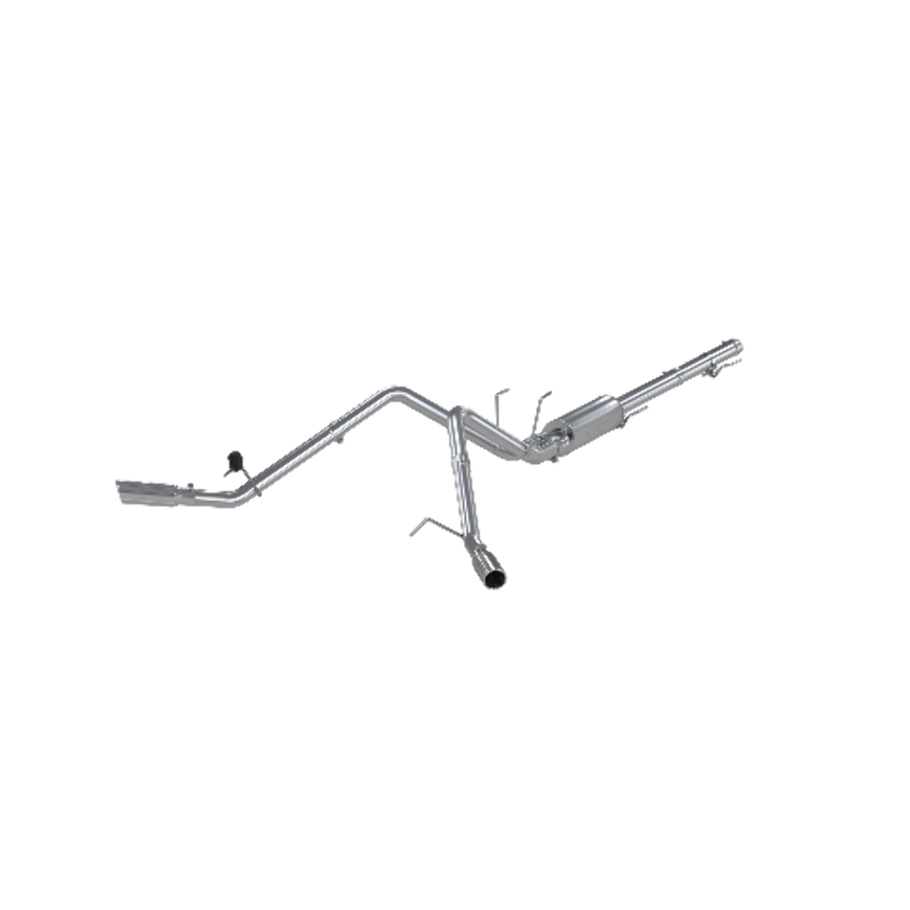 Fits 2009-2010 Dodge Ram 1500 2 1/2in. Cat Back; Dual Split Side; AL - S5144AL - Cat Back Exhaust Car Part People