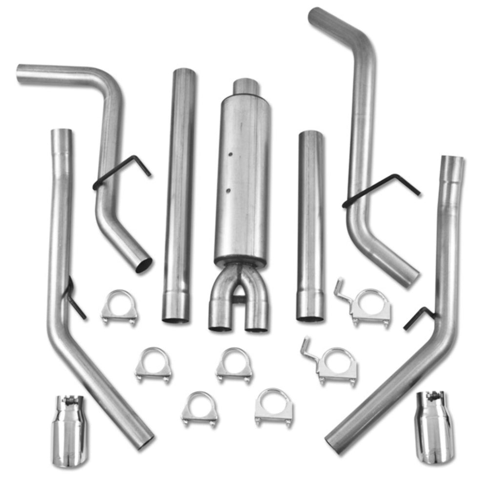 Fits 09-10 Dodge Ram 1500 2 1/2" Cat Back Dual Split Rear AL-S5146AL - Cat Back Exhaust Car Part People