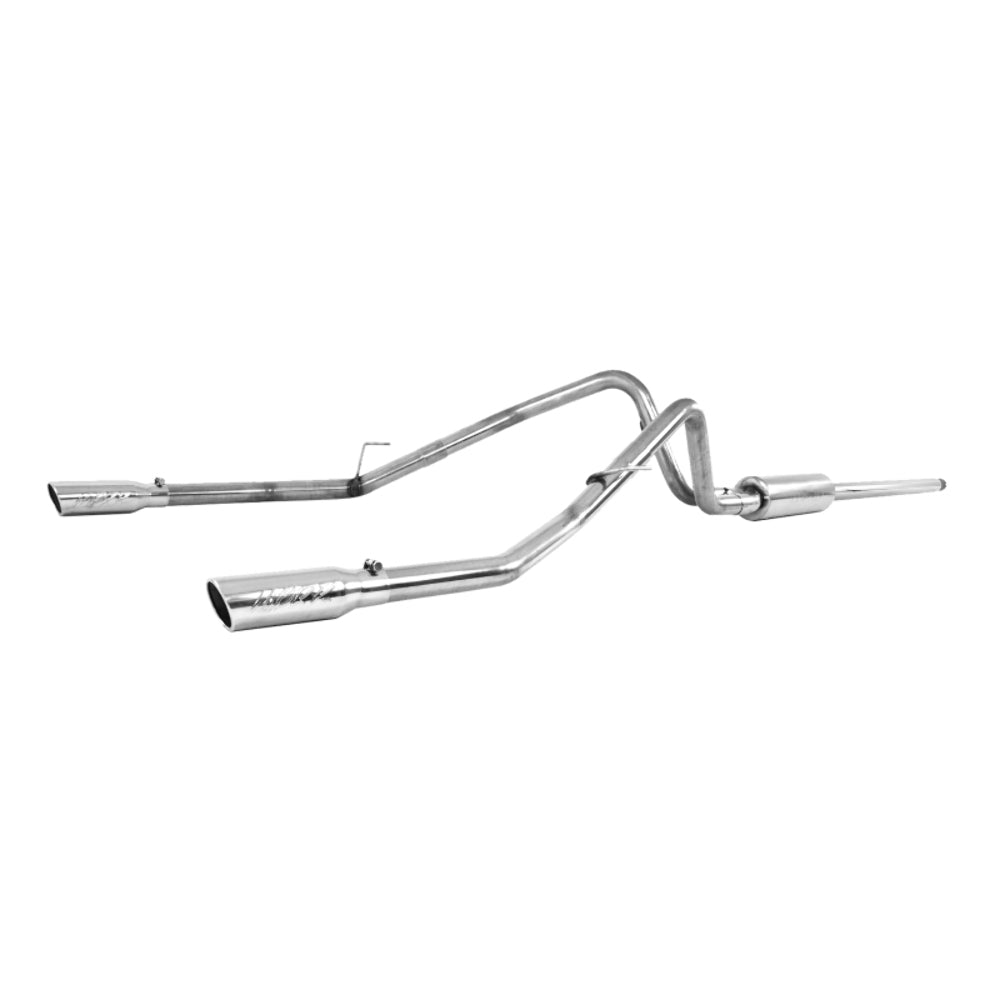 Fits 2008 Ford F-150 2 1/2in. Cat Back; Dual Split Rear; T409 - S5202409 - Cat Back Exhaust Car Part People