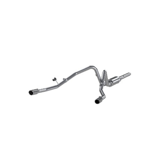 Fits 2008 Ford F-150 2 1/2in. Cat Back; Dual Split Rear; T409 - S5202409 - Cat Back Exhaust Car Part People