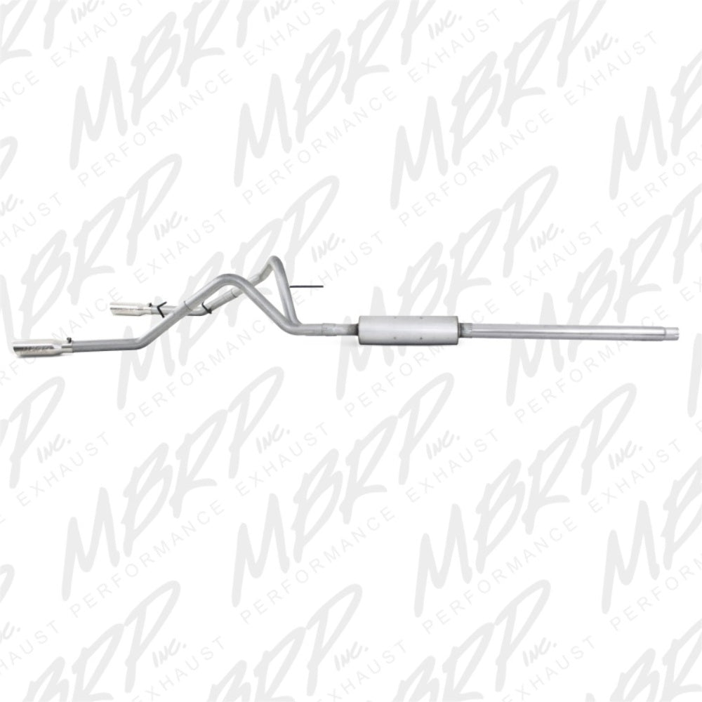 Fits 2005-2008 Ford F-150 2 1/2in. Cat Back; Dual Split Side; AL - S5204AL - Cat Back Exhaust Car Part People