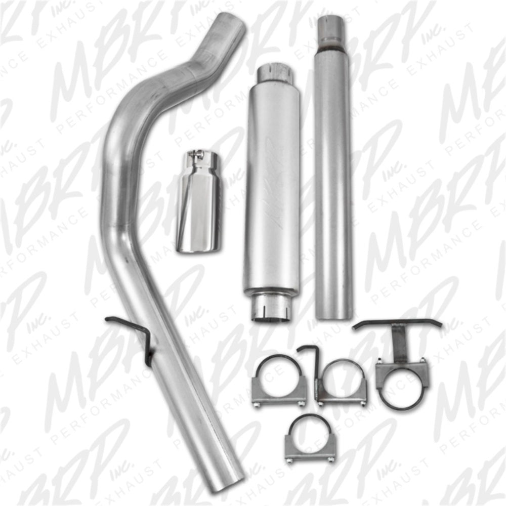 Fits 1999-2004 Ford F-250 Super Duty 4in. Cat Back; Single Side; AL - S5206AL - Cat Back Exhaust Car Part People