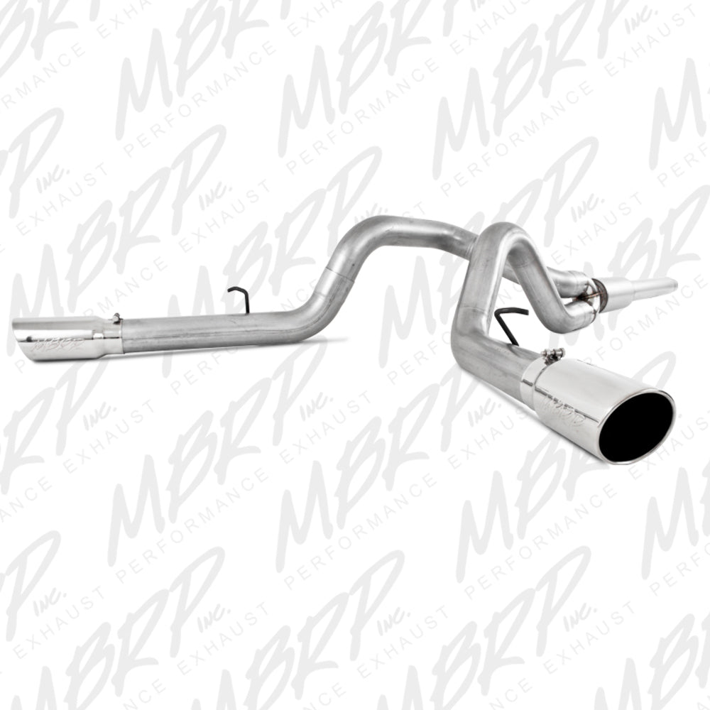 Fits 1999-2004 Ford F-350 Super Duty 4in. Cat Back; Dual Split Side; AL-S5208AL - Cat Back Exhaust Car Part People