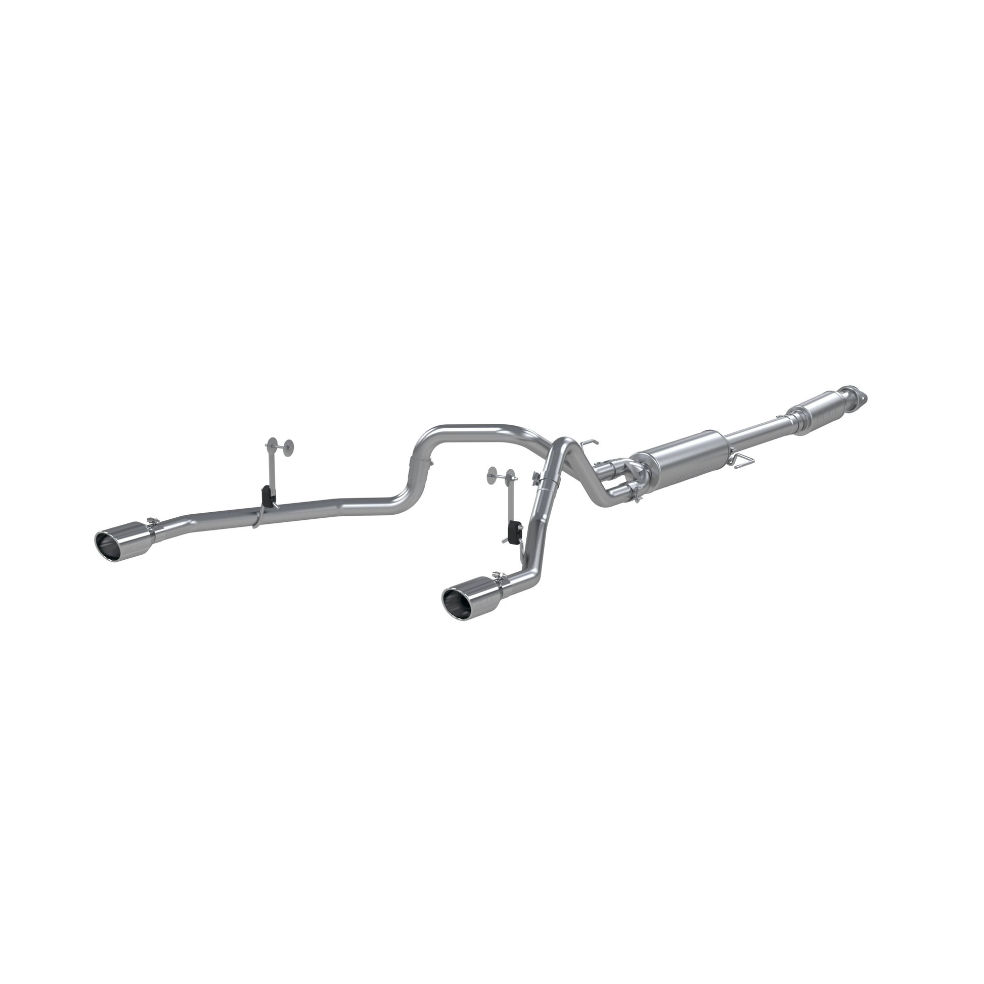 Fits 2021-2024 Ford F-150 3in. Cat Back; 2.5in. Dual Side Exit; AL - S5215AL - Cat Back Exhaust Car Part People