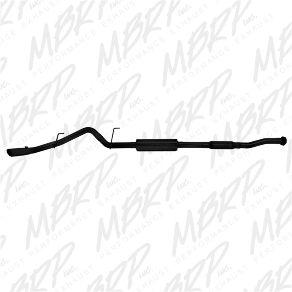 Fits 2011-2014 Ford F-150 3in. Cat Back; Single Side; Black Coated - S5230BLK - Cat Back Exhaust Car Part People