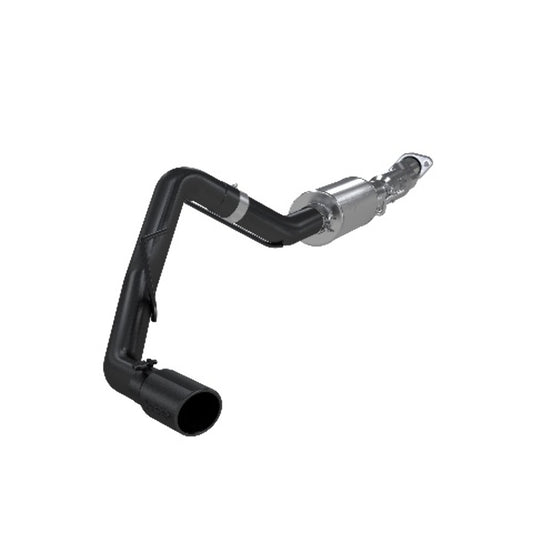 Fits 2011-2014 Ford F-150 3in. Cat Back; Single Side; Black Coated - S5230BLK - Cat Back Exhaust Car Part People