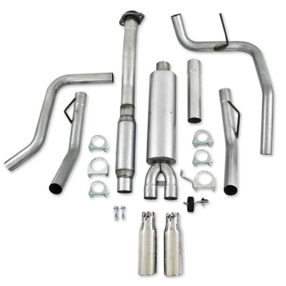 Fits 2011-2014 Ford F-150 2 1/2in. Cat Back; Dual Side; AL - S5232AL - Cat Back Exhaust Car Part People