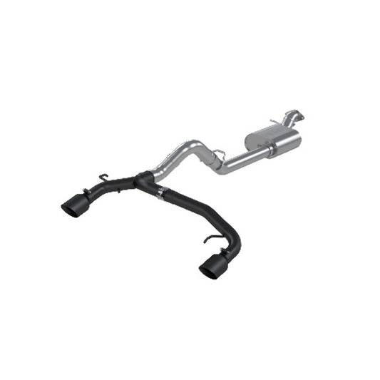 Fits 2021-2024 Ford Bronco 3" Cat-Back, 2.5" Dual Split Rear Exit, BLK-S5241BLK - Cat Back Exhaust Car Part People