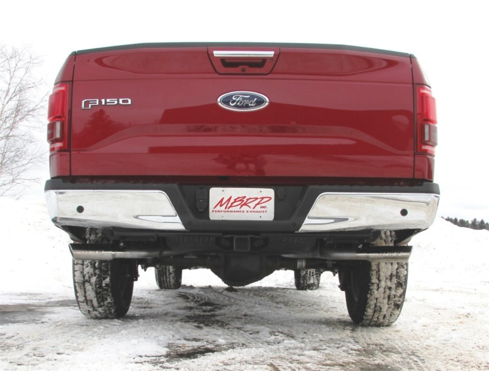 Fits 2016-2020 Ford F-150 2 1/2in. Cat Back; Dual Side Exit; T409 - S5257409 - Cat Back Exhaust Car Part People
