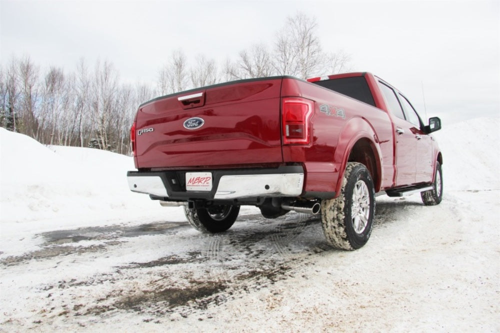 Fits 2016-2020 Ford F-150 2 1/2in. Cat Back; Dual Side Exit; T409 - S5257409 - Cat Back Exhaust Car Part People