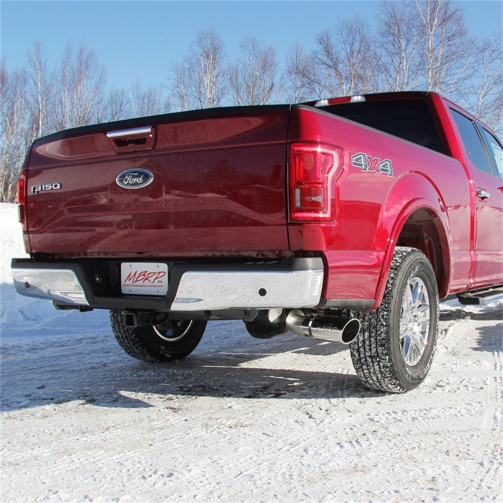 Fits 2016-2020 Ford F-150 4in. Cat Back; Single; AL - S5259AL - Cat Back Exhaust Car Part People