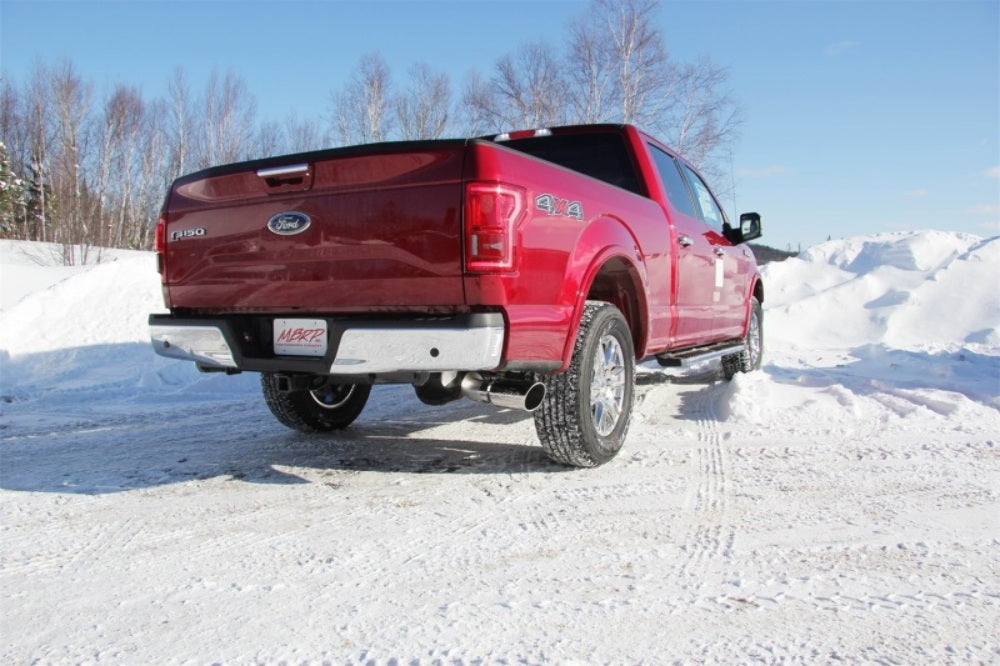 Fits 2016-2020 Ford F-150 4in. Cat Back; Single; Black - S5259BLK
