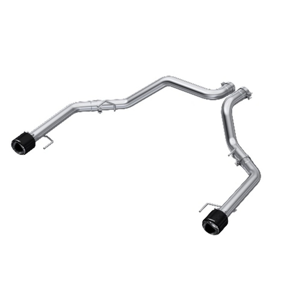 Fits 2021-2024 Ford F-150 3in. Axle-Back; Dual Rear Exit; T304; CF Tips-S52663CF - Axle Back Exhaust Car Part People