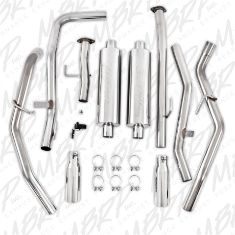 Fits 2010-2019 Toyota Tundra 2 1/2in. Cat Back; Dual Split Rear; T409 - S5312409