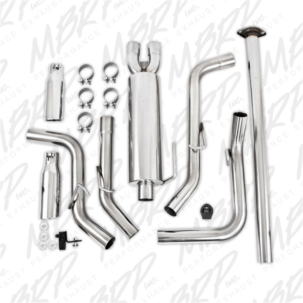 Fits 2005-2013 Toyota Tacoma 2 1/2in. Cat Back; Dual Split Side; T409 - S5328409 - Cat Back Exhaust Car Part People