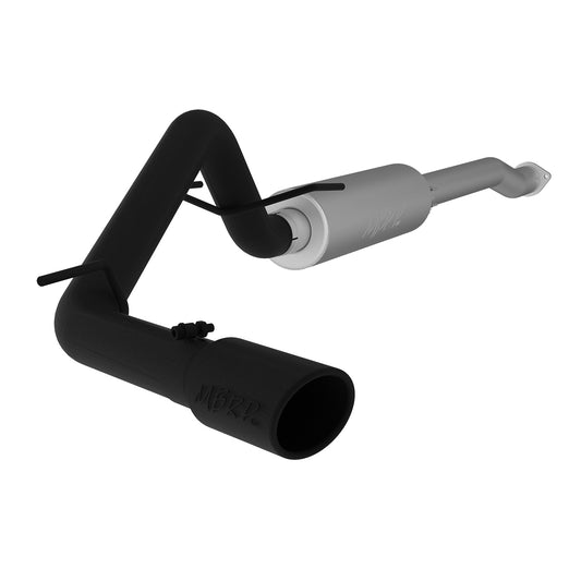 Fits 2021-2022 Toyota Tacoma 3"; Cat Back; Single Side Exit; Black - S5338BLK - Cat Back Exhaust Car Part People