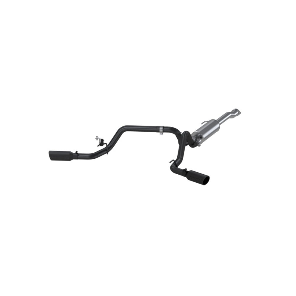 Fits 2016-2023 Toyota Tacoma 3"; Cat Back; Dual Split Side; Black - S5340BLK - Cat Back Exhaust Car Part People