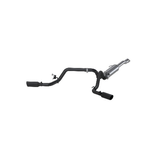 Fits 2016-2023 Toyota Tacoma 3"; Cat Back; Dual Split Side; Black - S5340BLK - Cat Back Exhaust Car Part People