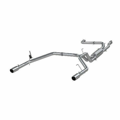 Fits 2004-2015 Nissan TITAN 2 1/2in. Cat Back; Dual Split Rear; T409 - S5402409