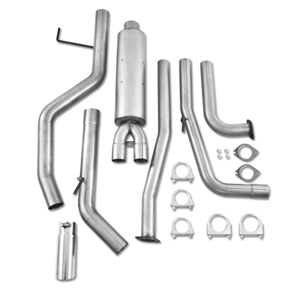 Fits 2004-2015 Nissan TITAN 3in. Cat Back; Single Side; AL - S5404AL - Cat Back Exhaust Car Part People