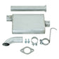 Fits 2000-2002 Jeep TJ 2 1/2in. Cat Back; Single; Turn Down; AL-S5522AL