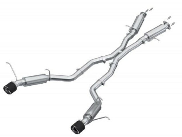 Fits 13-21 Jeep Grand Cherokee 3" Cat Back Dual Rear Exit w/Carbon Tips-S55253CF