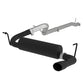 Fits 2012 Jeep Wrangler 2 1/2" Cat Back; Single Rear Exit; Black Coated-S5526BLK