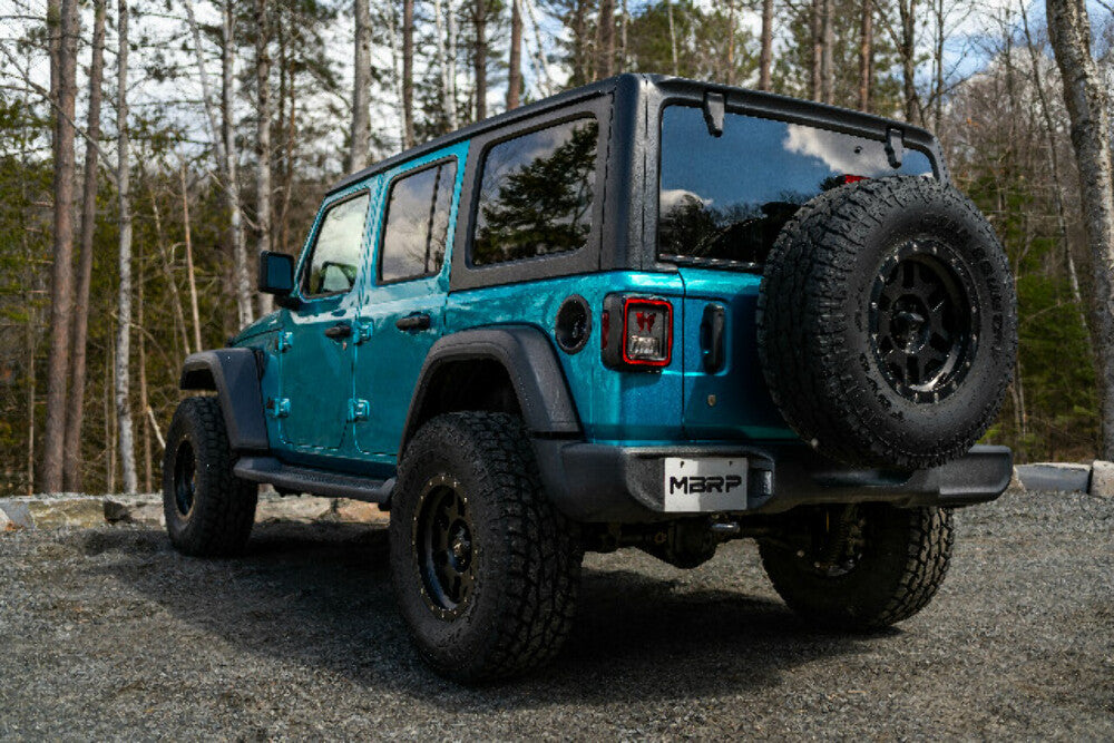 Fits 2018-2024 Jeep Wrangler 2.5" Axle Back Single Rear Exit Exhaust-S5527409