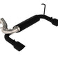 Fits 2013-2017 Jeep Wrangler 2 1/2in. Axle Back; Dual Rear Exit; BLK - S5528BLK